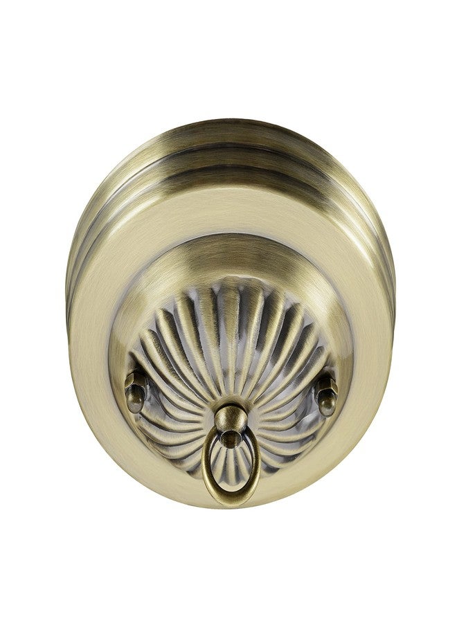 Aspen Creative 21513-21, Traditional Chandelier & Light Fixture Canopy Kit w/Collar Loop, Antique Brass, 5" Diameter, 7/16" Center Hole - Image 2