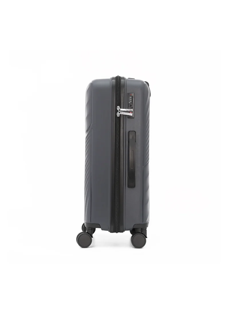 CAPITAL Hardside Luggage Trolley Bag 3 Pieces set,Grey (S-20,M-24,L-28 Inch)
