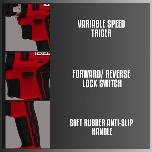 IBELL TOOLS IBELL One Power Series Cordless Impact Drill Brushless BD20-38 20V 38Nm with 4Ah Battery & Charger - Image 4