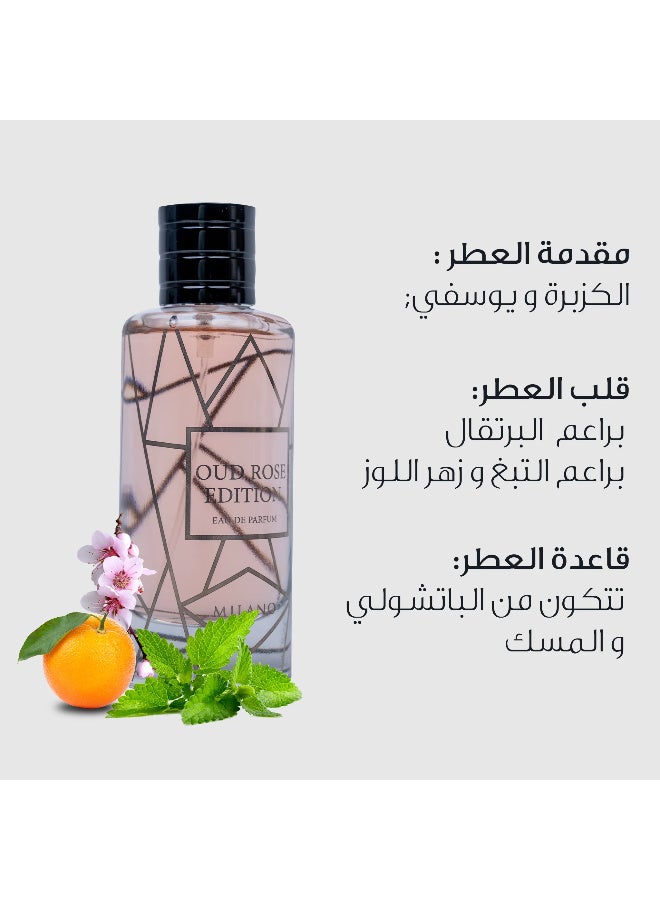 ميلانو عطر عود روز إديشن أو دو برفيوم 100 مل - Image 3