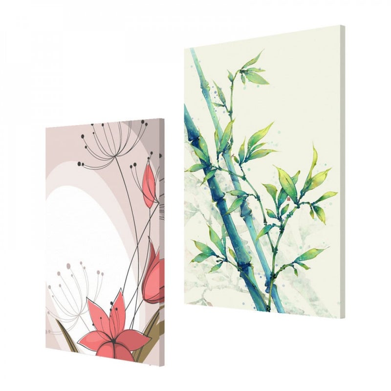 Marktna A double canvas painting with a modern design, total size 100 x 70 cm - Image 2