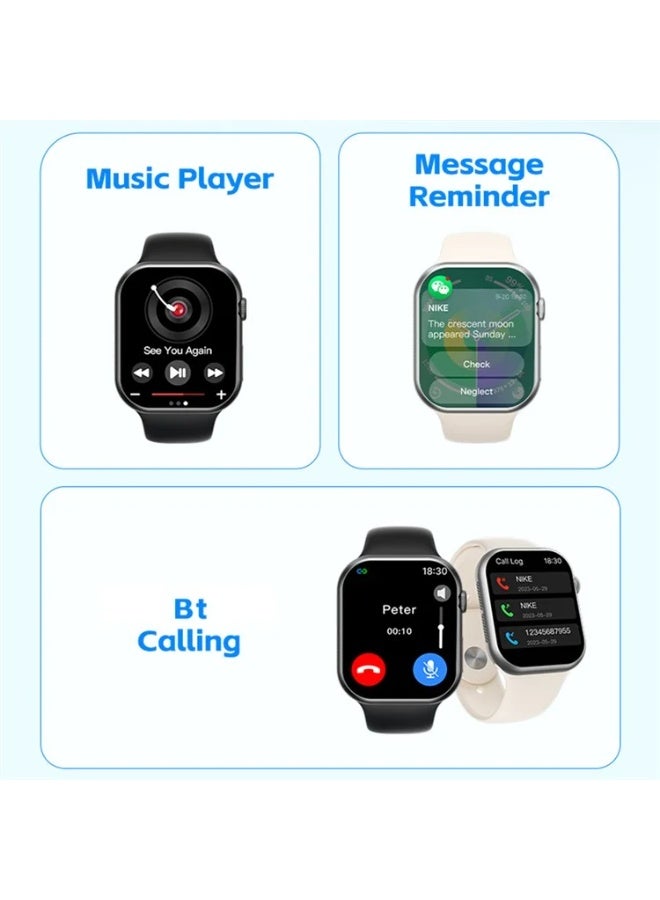 ويكومي ساعة WEKOME WH-08 الذكية – شاشة HD مقاس 2.01 بوصة، بلوتوث 5.4، دعم NFC، مراقبة صحية، دعم متعدد اللغات - Image 3