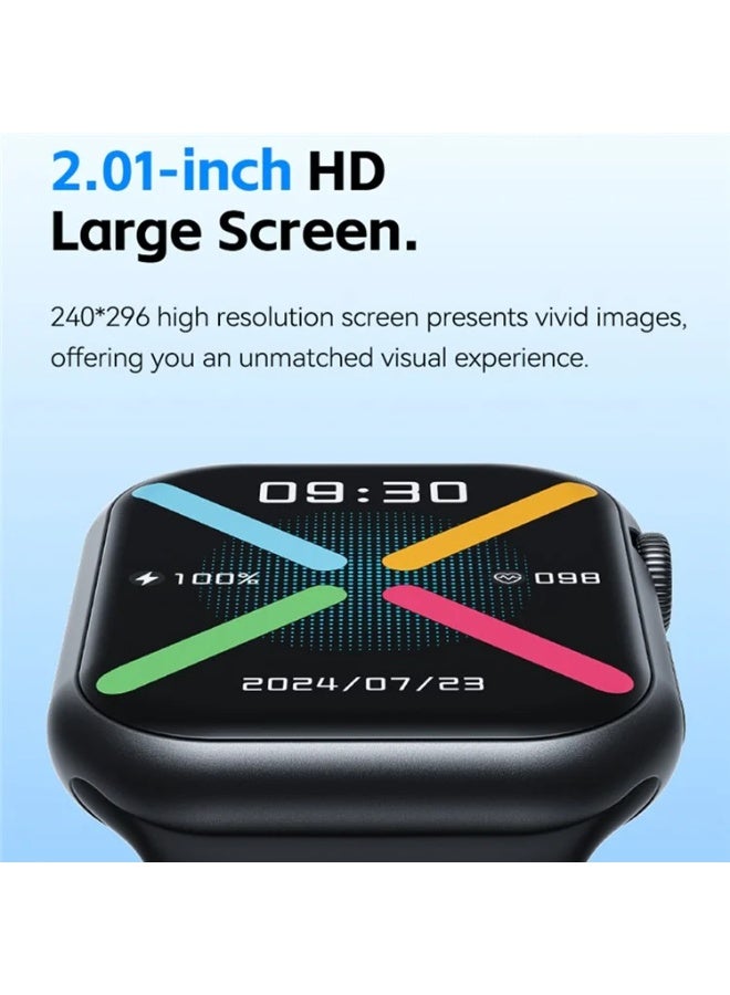 ويكومي ساعة WEKOME WH-08 الذكية – شاشة HD مقاس 2.01 بوصة، بلوتوث 5.4، دعم NFC، مراقبة صحية، دعم متعدد اللغات - Image 5