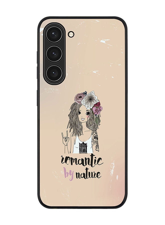 Stylizedd Rugged Black edge case for Samsung Galaxy S23+ 5G Slim fit Soft Case Flexible Rubber Edges Anti Drop TPU Gel Thin Cover - Romantic by Nature - Image 1