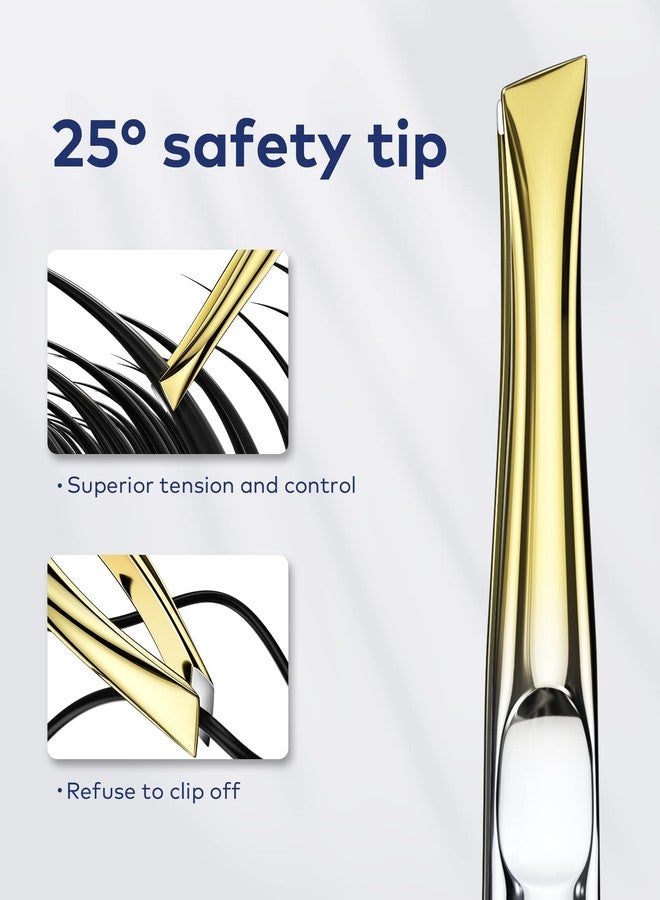 llano Tweezers, Professional Precision Eyebrow Tweezers for Women and Men, Stainless Steel Slanted Hair Removal Plucker Makeup Tool for Brow, Facial Hair, Blackhead and Splinter - Image 3