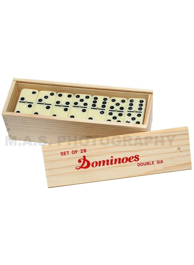 CHH بلاط مزيف بحجم جامبو مزدوج 6 مع دوّار في صندوق خشبي كريم - Image 4