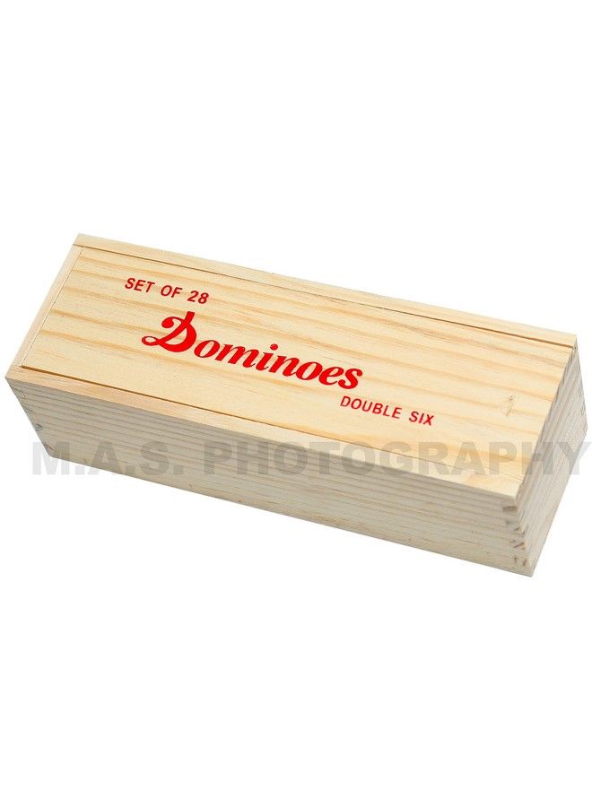 CHH بلاط مزيف بحجم جامبو مزدوج 6 مع دوّار في صندوق خشبي كريم - Image 3