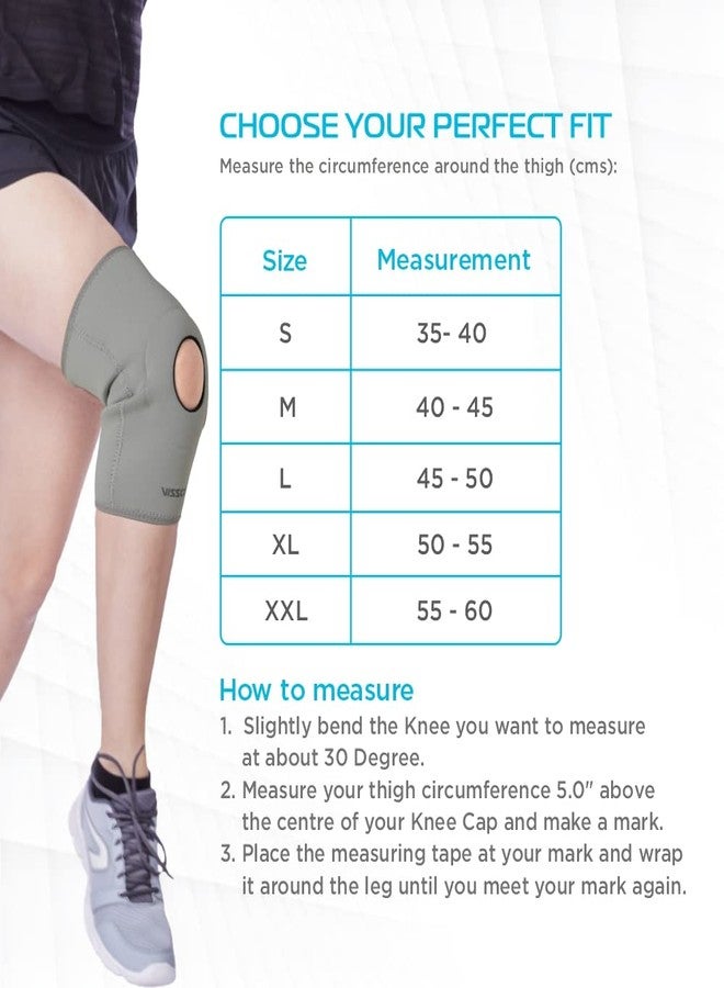 Vissco Neoprene Knee Brace/Patella, Supports the Knee & Reduces Pressure on the Patella - XXL - Image 2