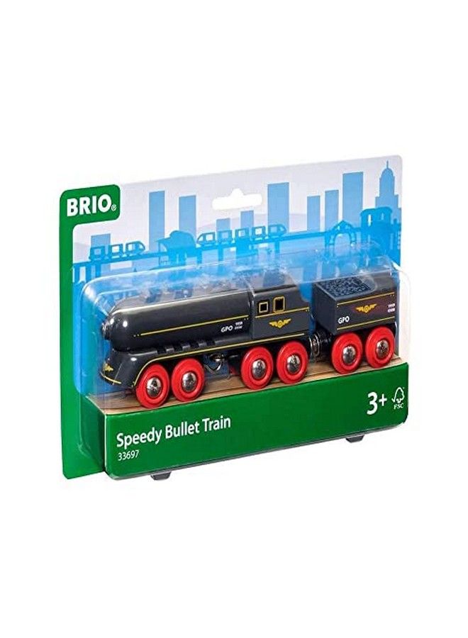 Brio قطار سريع عالمي 33697 مجموعة ألعاب خشبية من قطارين للأطفال من عمر 3 سنوات وما فوق - Image 1