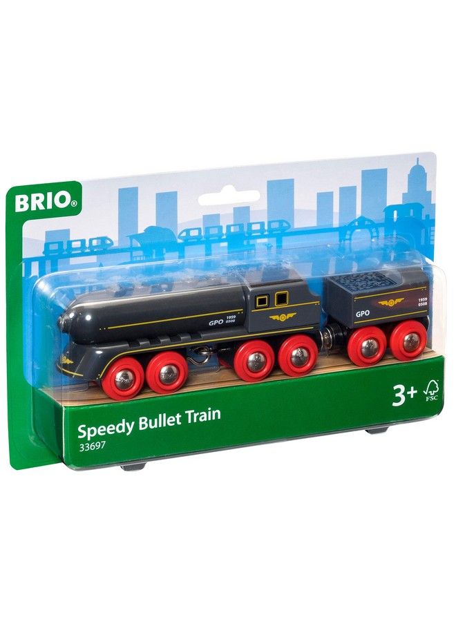 Brio قطار سريع عالمي 33697 مجموعة ألعاب خشبية من قطارين للأطفال من عمر 3 سنوات وما فوق - Image 4