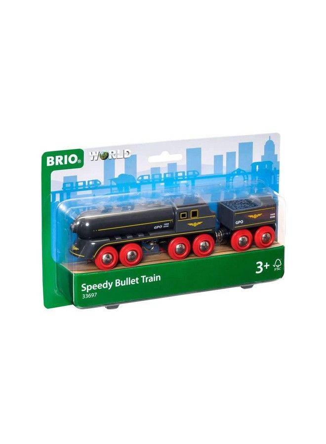 Brio قطار سريع عالمي 33697 مجموعة ألعاب خشبية من قطارين للأطفال من عمر 3 سنوات وما فوق - Image 3