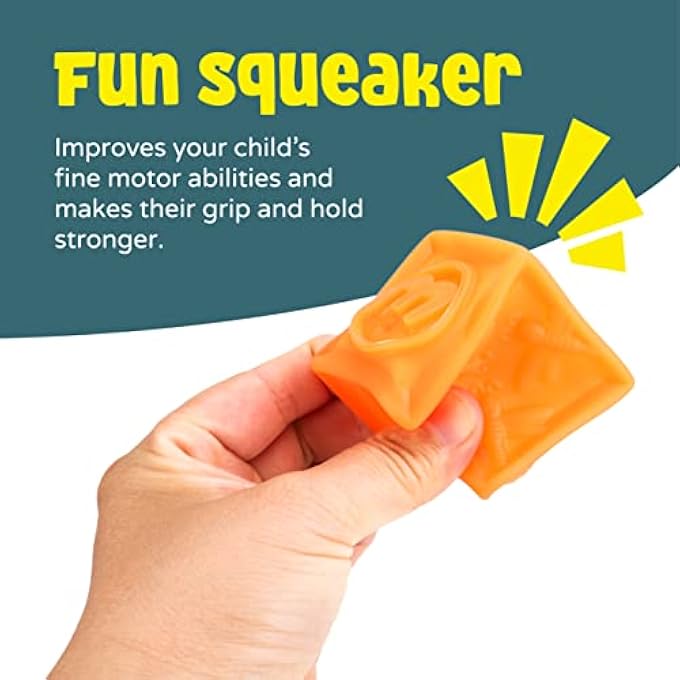 BABY STACKING BLOCKS SENSORY TOYS SET TEXTURED BALLS, NUMBER BLOCK CUBES & ANIMAL TOYS FOR TODDLERS , BLOCKS & BUDDIES 9PCS (FOR 12 MONTHS+)- MULTI COLOR - Image 4