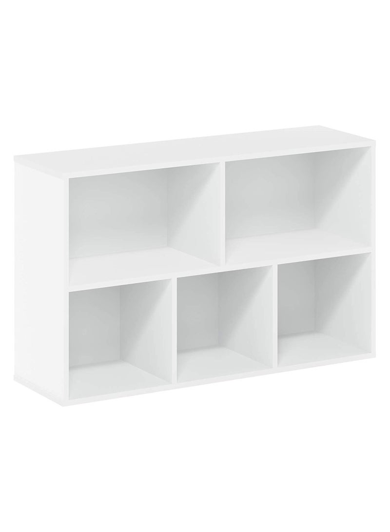 Eworld 5 Cube Reversible Open Shelf Free Standing Book Case Storage Rack for Home and Office Use - Image 3