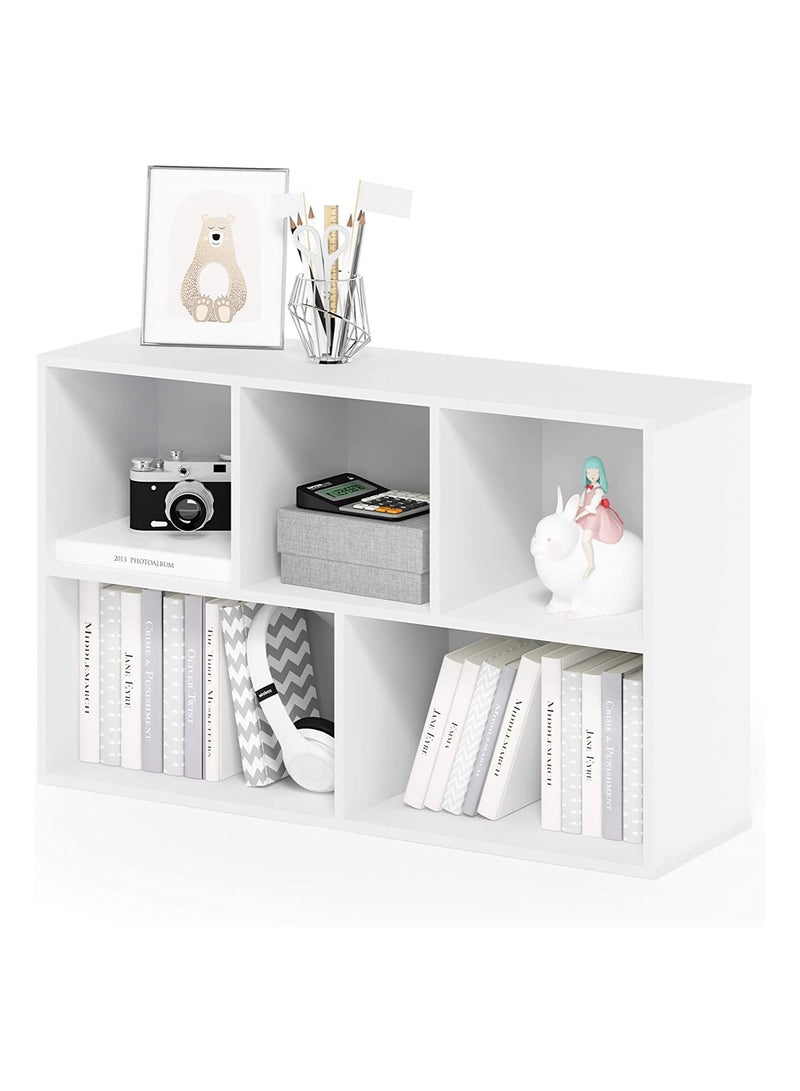 Eworld 5 Cube Reversible Open Shelf Free Standing Book Case Storage Rack for Home and Office Use - Image 5