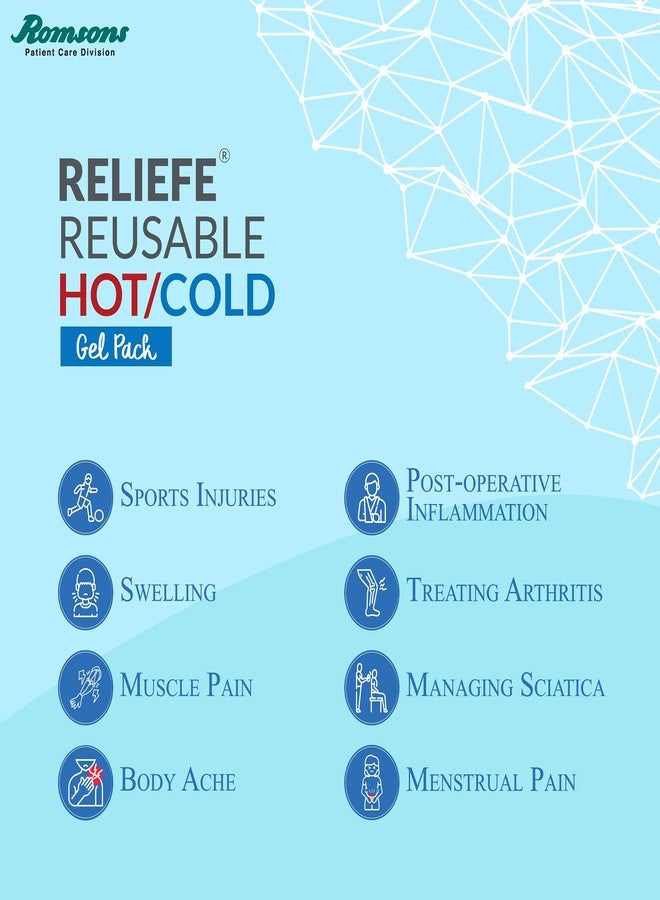 Romsons Reusable Hot & Cold Gel Ice Pack (Medium) for Pain Relief – Soft & Flexible Gel Pack for Shoulder, Knee, Back & Neck Injuries - Image 5