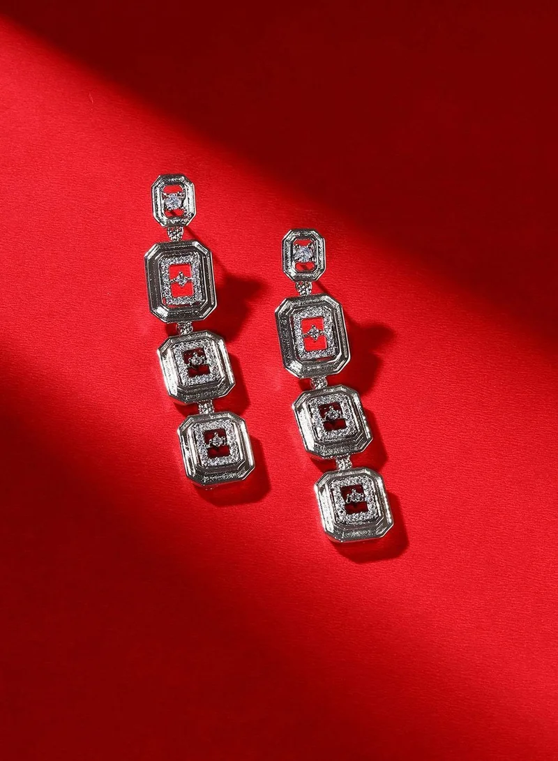 Priyaasi Plated Contemporary Drop Earrings