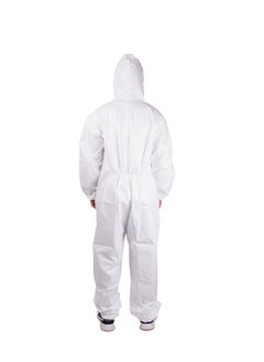 Safety Plus World Disposable Coverall Type 5/6 (12 Pieces) With hood, elastic wrist, ankle, Elasticated waist for optimum fit to body, zipper with flap over & adhesive tape  - Image 3