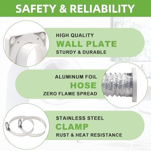 IURILA Magnetic Dryer Vent Coupling-Quick Connection and Disconnection Strong Magnet Self-Alignment Design Quick-Installation Dryer Magnetic Vent Connector Airtight Seal Dryer Vent Connector Kit - Image 3