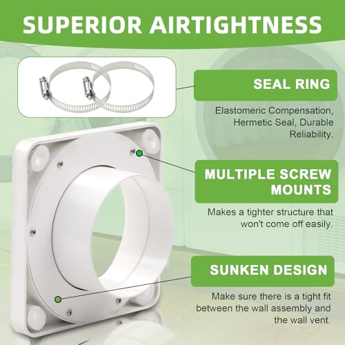 IURILA Magnetic Dryer Vent Coupling-Quick Connection and Disconnection Strong Magnet Self-Alignment Design Quick-Installation Dryer Magnetic Vent Connector Airtight Seal Dryer Vent Connector Kit - Image 4