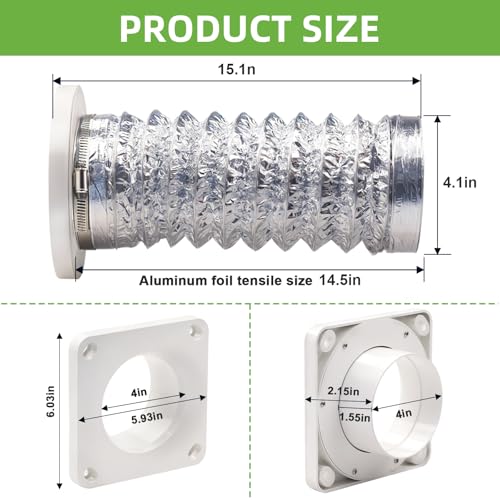 IURILA Magnetic Dryer Vent Coupling-Quick Connection and Disconnection Strong Magnet Self-Alignment Design Quick-Installation Dryer Magnetic Vent Connector Airtight Seal Dryer Vent Connector Kit - Image 2