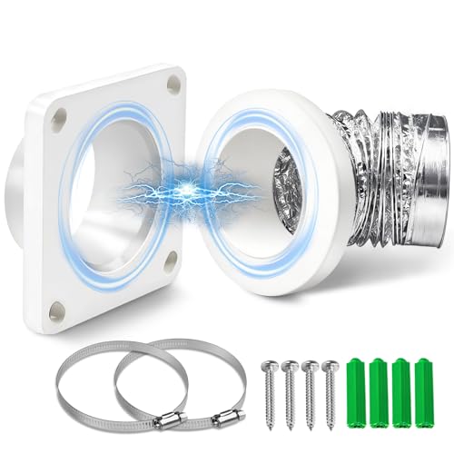 IURILA Magnetic Dryer Vent Coupling-Quick Connection and Disconnection Strong Magnet Self-Alignment Design Quick-Installation Dryer Magnetic Vent Connector Airtight Seal Dryer Vent Connector Kit - Image 1