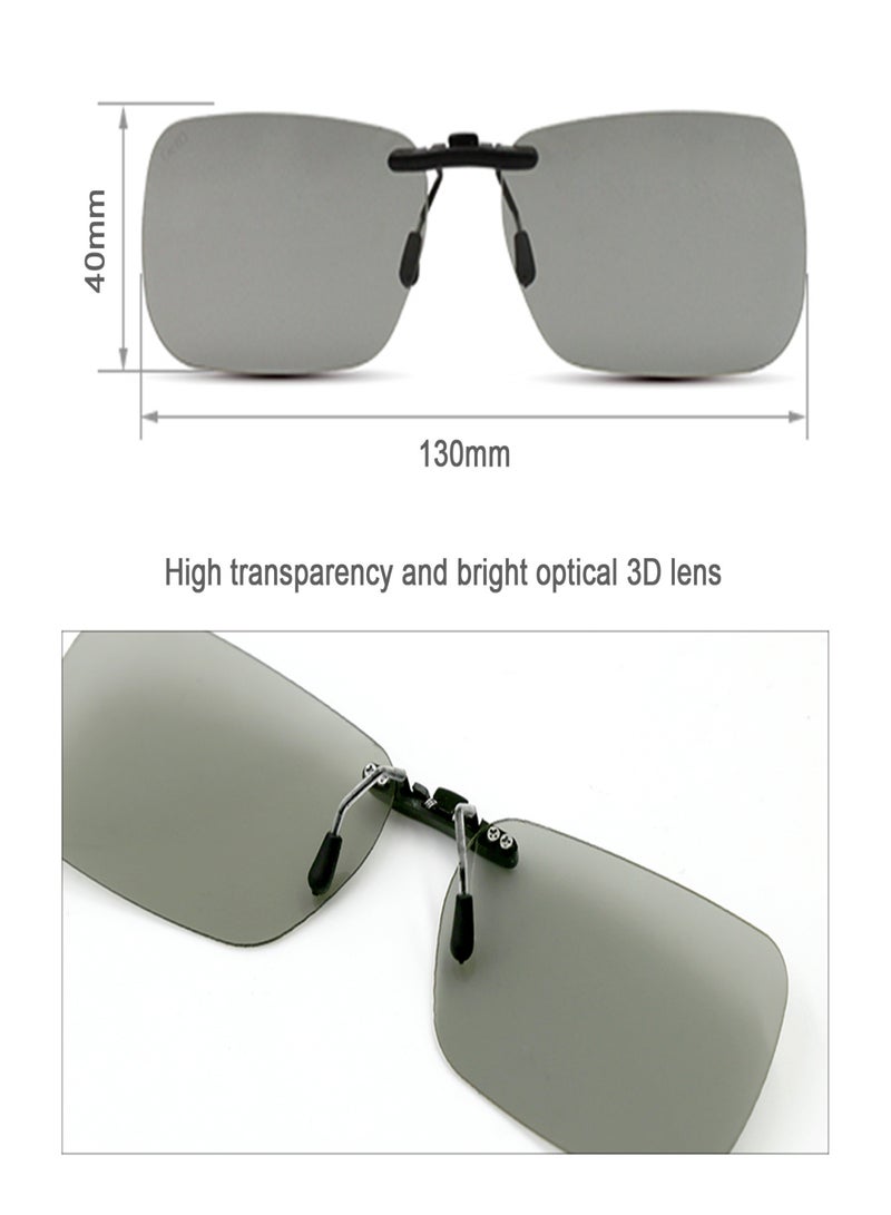 Clip-on 3D Glasses 0.72mm Thickness for Myopia Watching Passive Circular Polarized 3D Glasses for 3D TV Movie Cinema  - Image 4