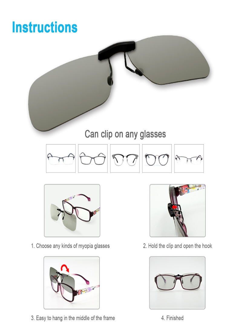 Clip-on 3D Glasses 0.72mm Thickness for Myopia Watching Passive Circular Polarized 3D Glasses for 3D TV Movie Cinema  - Image 5