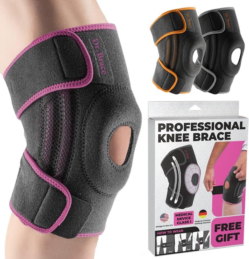 DR. BRACE ELITE Knee Brace with Side Stabilizers & Patella Gel Pads for Maximum Knee Pain Support and fast recovery for men and women-Please Check How To Size Video (XX-Large, Orion) - Image 1