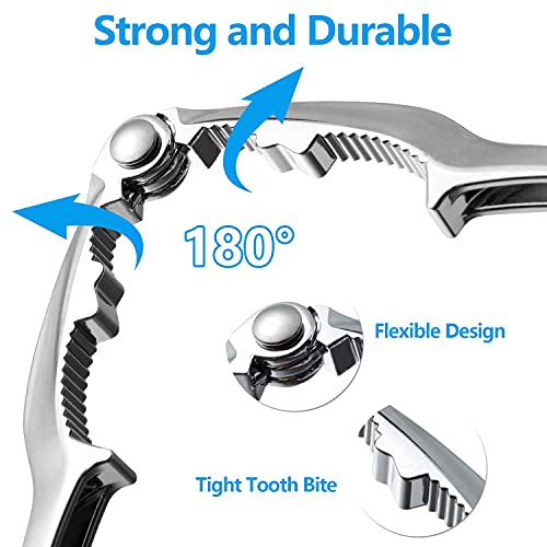 FFNIU 12 Pcs Crab Crackers and Tools, Lobster Nut Crackers for Crab Legs, Heavy Duty Seafood Picks Tools, Opener Home Kitchen Parties, Silver - Image 4