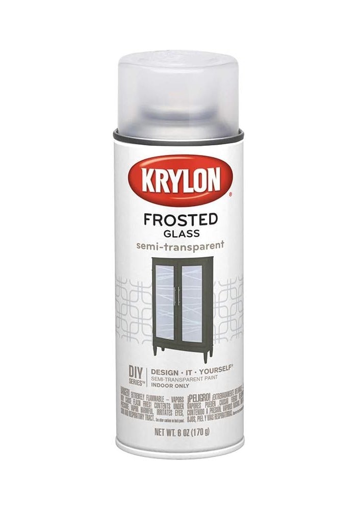 KRYLON طلاء رذاذ زجاجي مجمد من كرايلون - شبه شفاف، 6 أونصات - Image 1