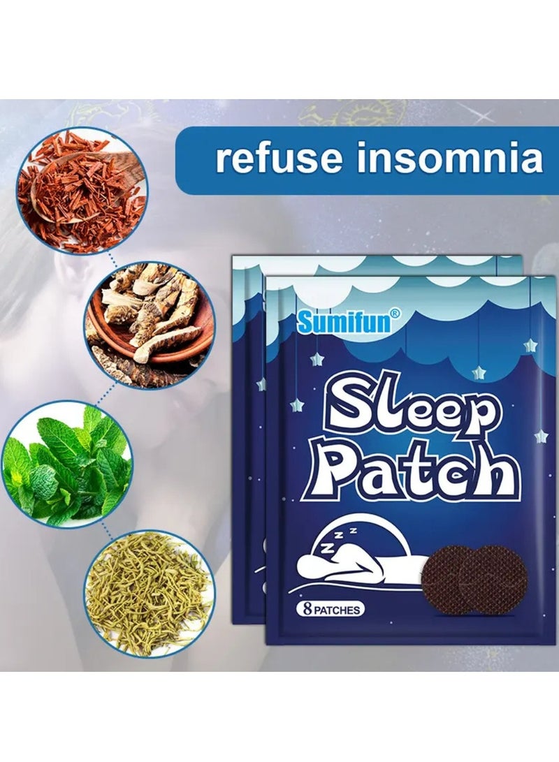 Sumifun 8 قطع لاصقات النوم العشبية لتحسين جودة النوم لاصقات النوم الطبيعية لعمق النوم لاصقات الاسترخاء للجسم لاصقات تخفيف التوتر لاصقات النوم - Image 3