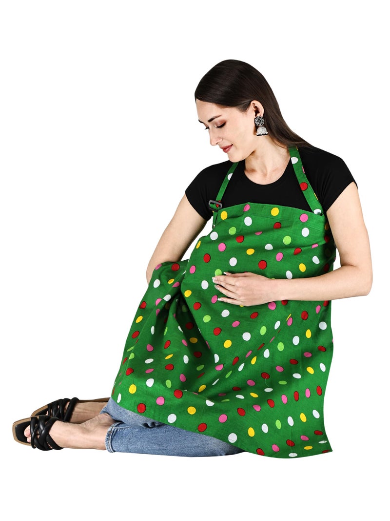 Switchon Feeding Apron Cover Maternity Cover & Scarf 100% Cotton Maternity Breastfeeding Multipurpose for Mothers (Yellow) - Image 4