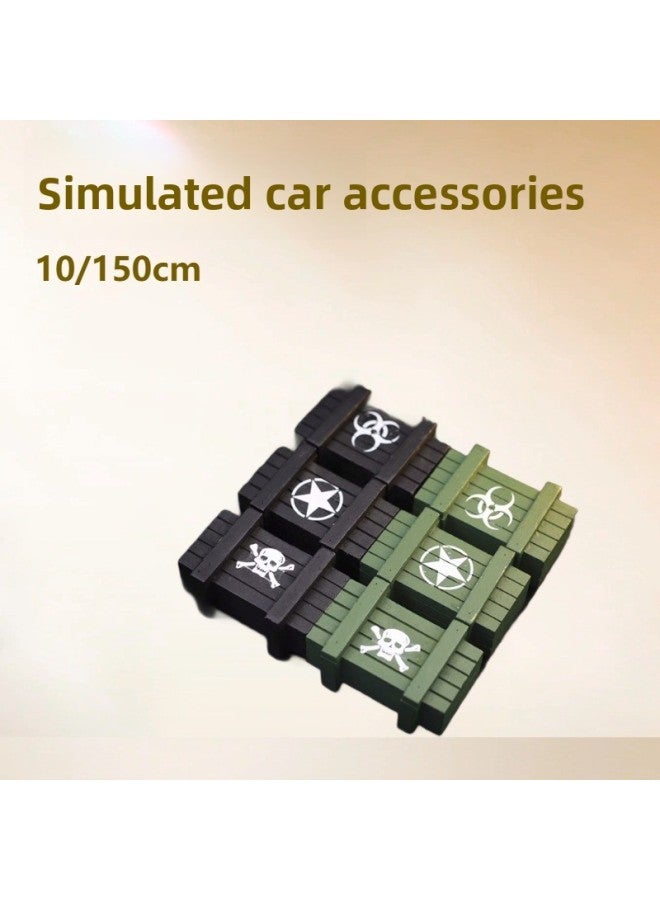 1/10 Climbing Car Model Car Decorations Simulation Weapon Box Ammunition Box Special Forces Simulation Wooden Box 