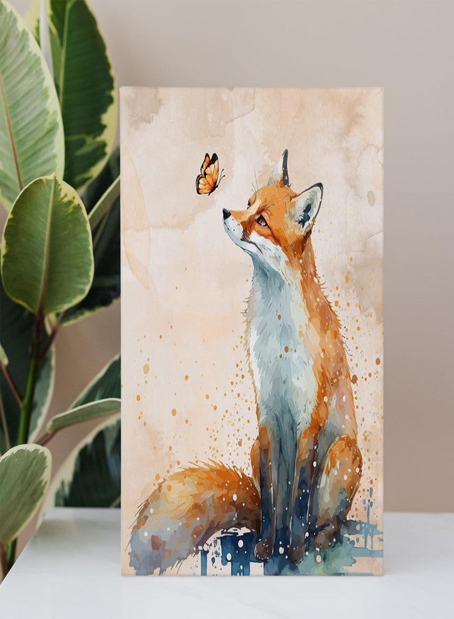 BIWSHA Fox Printable Wall Art Decor,Woodland Fox Animal Nursery Wall Art Prints,Rustic Animal Canvas Wall Art for Bedroom Kitchen Living Room Baby Boy Nursery Decor,11x14 Inch - Image 4