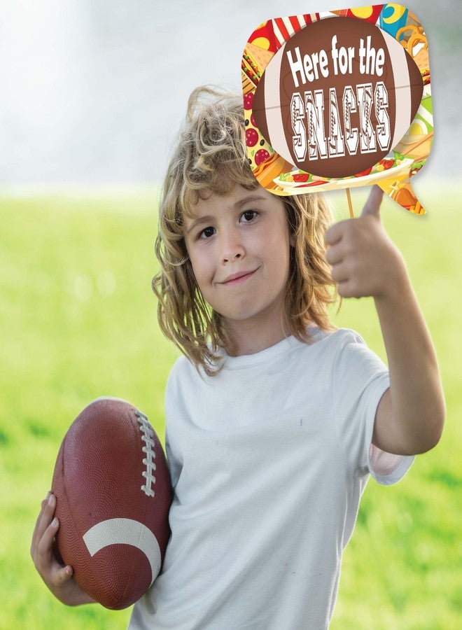Outside The Booth Football Photo Booth Props - 41-pc Kit with 8 x 10-Inch Signs, 60 Adhesive Pads, 45 Sticks - Superbowl & Tailgate Props - Image 5