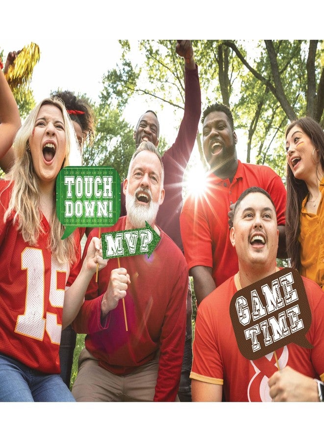 Outside The Booth Football Photo Booth Props - 41-pc Kit with 8 x 10-Inch Signs, 60 Adhesive Pads, 45 Sticks - Superbowl & Tailgate Props - Image 4