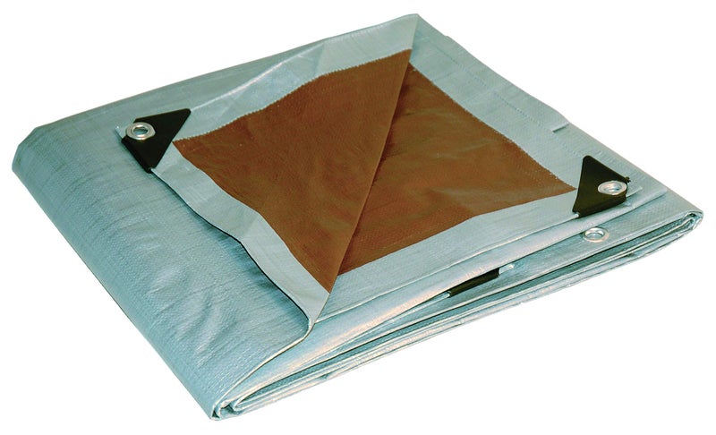 20X20 MultiPurpose SilverBrown Heavy Duty DRY TOP Poly Tarp 20x20