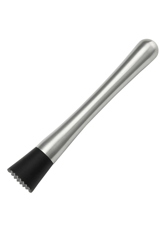 HQY Cocktail Muddler Silver/Black 8inch - Image 2