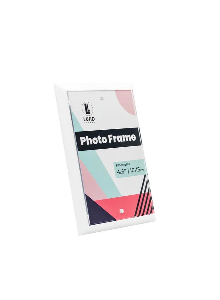 Magnet Frame Edge – 4 x 6 Photo Frame – White