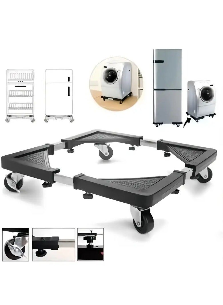 SPAULD Adjustable Appliance Dolly - Telescopic Metal Support Stand with 360° Swivel Casters, Non-Slip Rubber Base for Refrigerators, Washing Machines & Fridges,  Appliance Mobility Aid | 360° Rotation Wheels - Image 1