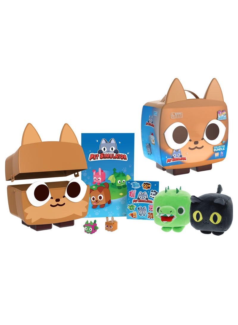 Pet Simulator X Collector Bundle Fox with 8 Incredible Items Inside! | 2 DLC Codes Included! | Collectible Plush Toy | Collectible Fidget Pet | Soft Toy | Perfect for Kids, Gamers and Collectors - Image 1