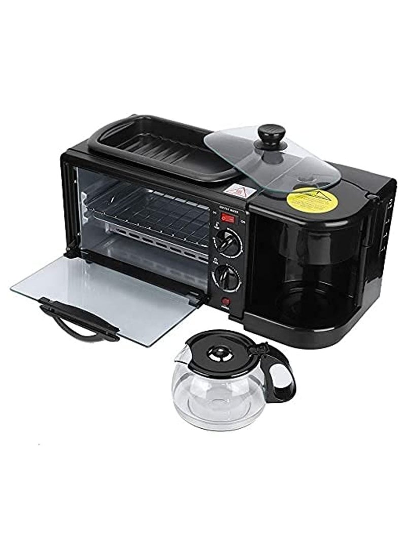 Generic - 3-in-1 Breakfast Machine: Multifunctional Breakfast Station with Griddle, Toaster, Oven, and Coffee Maker for Home and Office Use - Image 1
