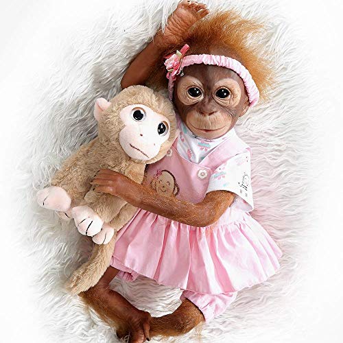 ZIYIUI 21  52 cm Lifelike Reborn Baby Monkey Realistic Handmade Reborn Dolls Newborn Baby Doll Weighted Body Collectible Art Doll Toy for Kids Gifts - Image 1