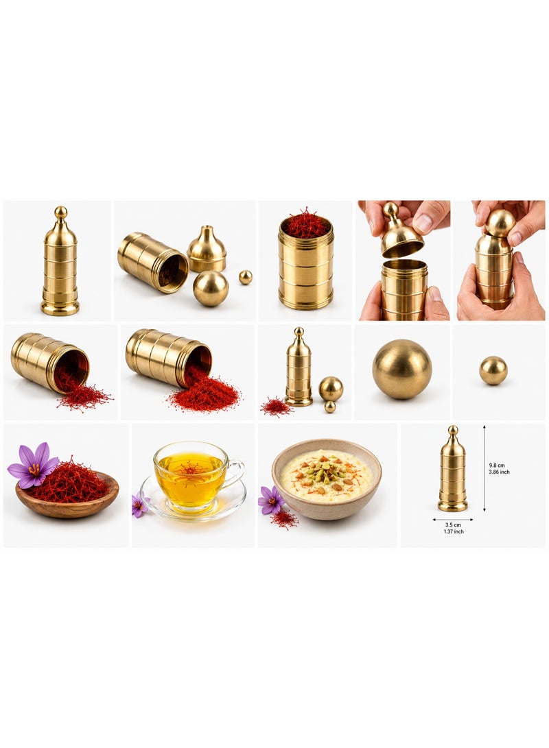 MIRFA Premium Brass Handheld Saffron Grinder Mill - Image 5