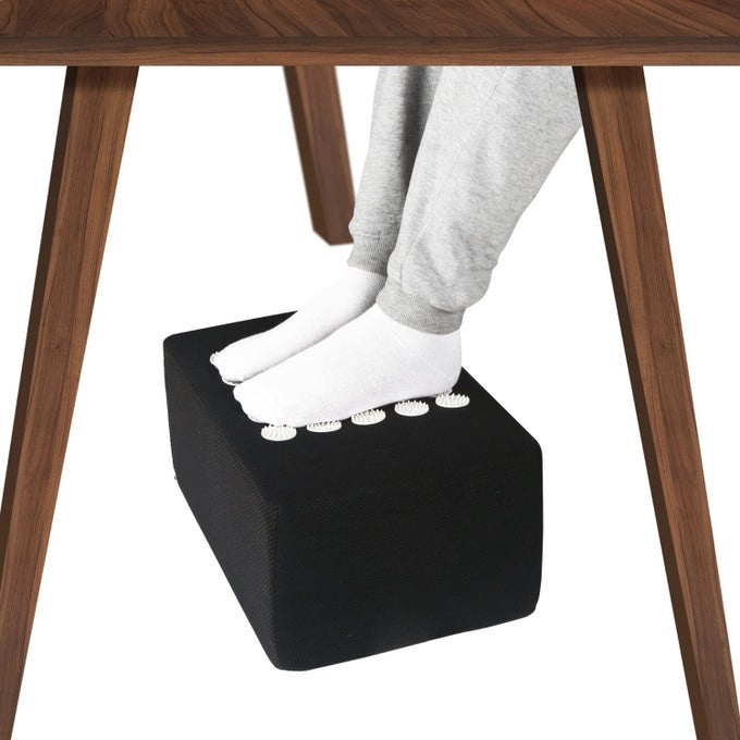 EXTRA LARGE FOOT REST FOR STOOLS HIGH CHAIRS SOFA DINING TABLE UNDER DESK BEST FOR KIDS ADULTS SHORTER FOLKS SENIOR PERSONS NOW WITH ACUPRESSURE STIMULATORS FOR PAIN RELIEF