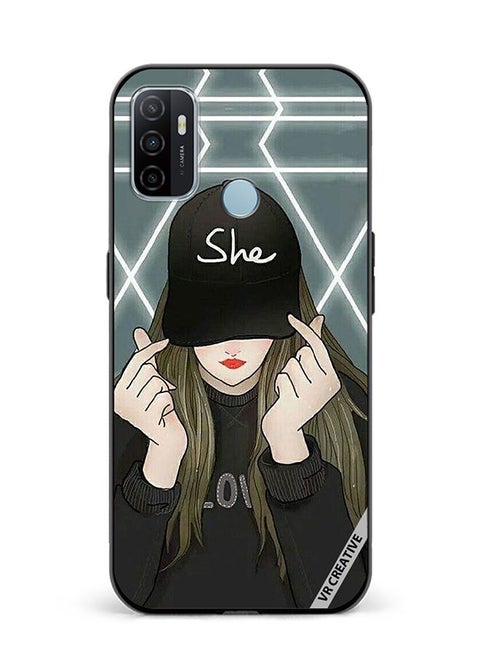 Protective Case Cover For Oppo A53 She On Cap Design Multicolour