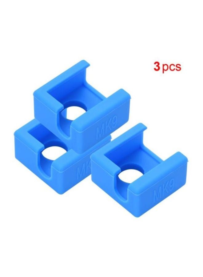 3-Piece Silicone Protective Case Cover For 3D Printer Blue  - Image 2