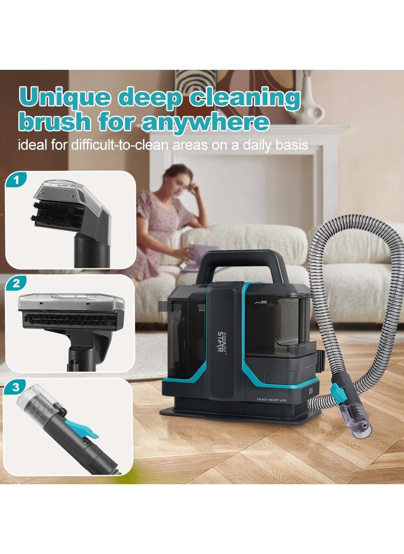 WINNINGSTAR - Portable Carpet Cleaner with Unique Cleaning Brush & Self-Cleaning Function, Perfect for Stubborn Stains on Carpets, Sofas, and Hard-to-Reach Areas, 1880ml, 450W - Image 1