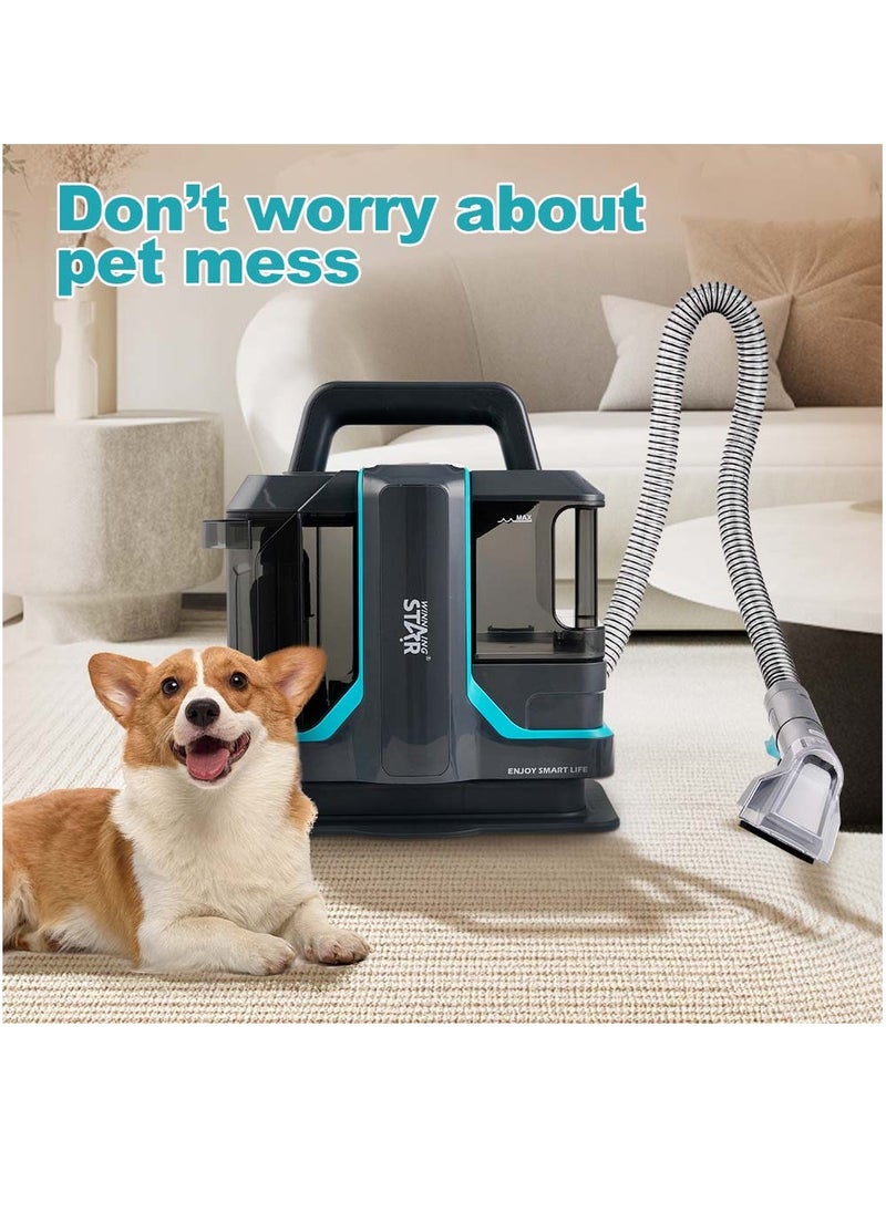 WINNINGSTAR - Portable Carpet Cleaner with Unique Cleaning Brush & Self-Cleaning Function, Perfect for Stubborn Stains on Carpets, Sofas, and Hard-to-Reach Areas, 1880ml, 450W - Image 1