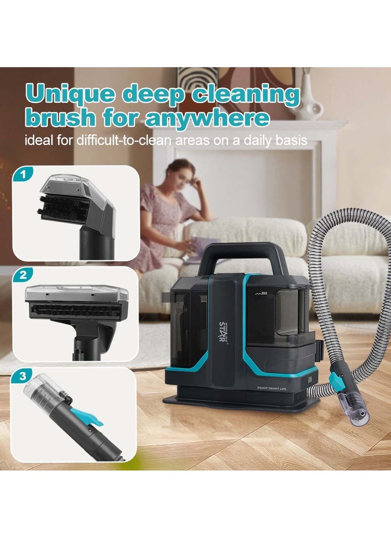 WINNINGSTAR - Portable Carpet Cleaner with Unique Cleaning Brush & Self-Cleaning Function, Perfect for Stubborn Stains on Carpets, Sofas, and Hard-to-Reach Areas, 1880ml, 450W - Image 1